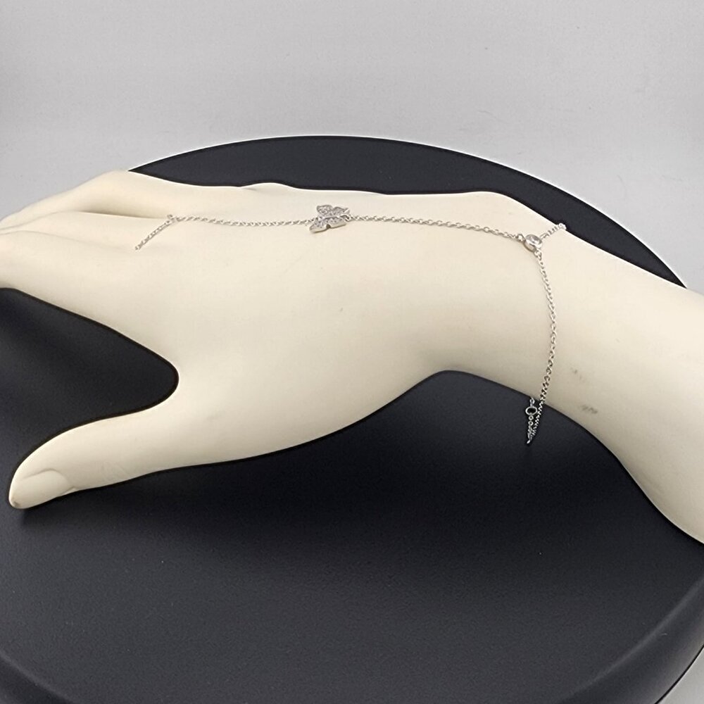 Butterfly Hand Ring Bracelet in 925 Sterling Silver – Dainty & Stylish - Picture 3 of 14